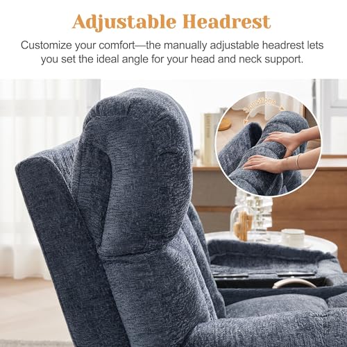 Image of Korser Oversized Dual Motor Power Lift Recliner for Elderly with Massage and Heat, Extra Wide Recliner Chairs with Adjustable Headrest, Electric Lift Chair with Storebox Cupholder, USB Ports