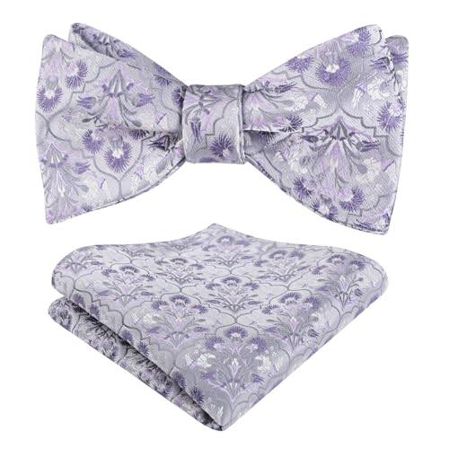Image of Alizeal Mens 2pcs Floral Pattern Bow Tie Set