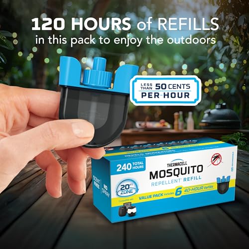 Thermacell Rechargeable Mosquito Repeller Refills; Advanced Repellent Formula Provides 20 Foot Protection Zone; Compatible with Thermacell E-Series & Radius Only; No DEET, Spray or Flame3