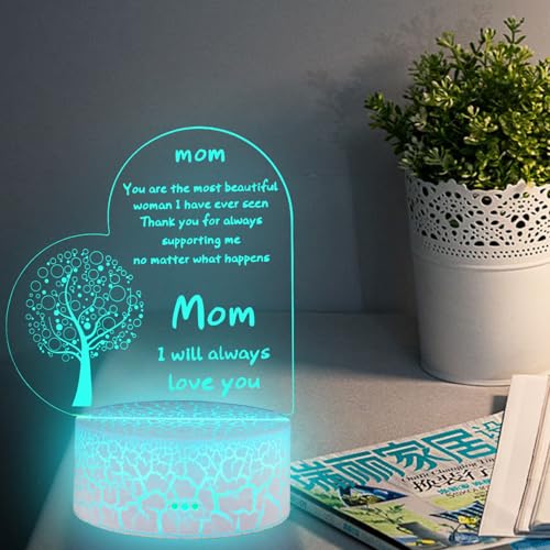 Image of Rarasy Gifts for Mothers: Thanksgiving, Birthday, Mother's Day - 3D Night Lights for Room Decoration