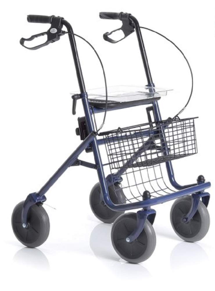 ROLLATOR IN ACCIAIO 4 RUOTE BLU cod.art. RP690B