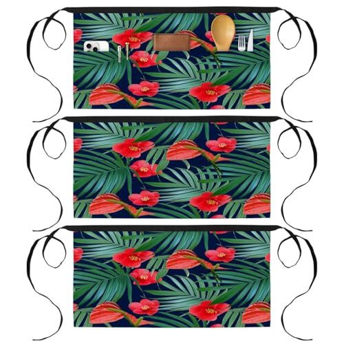 Tablier court de chef pour pâtisserie et nettoyage de la maison tropical