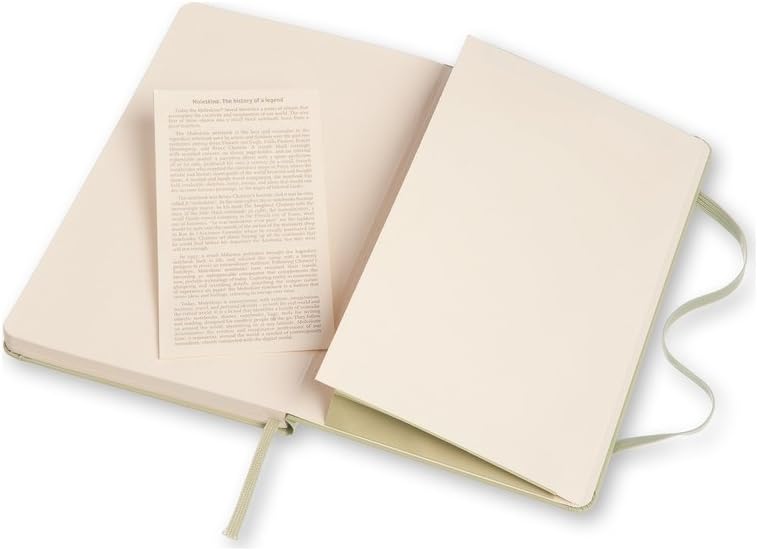 Moleskine Classic Notebook, Large, Ruled, Willow Green, Hard Cover (5 x 8.25)