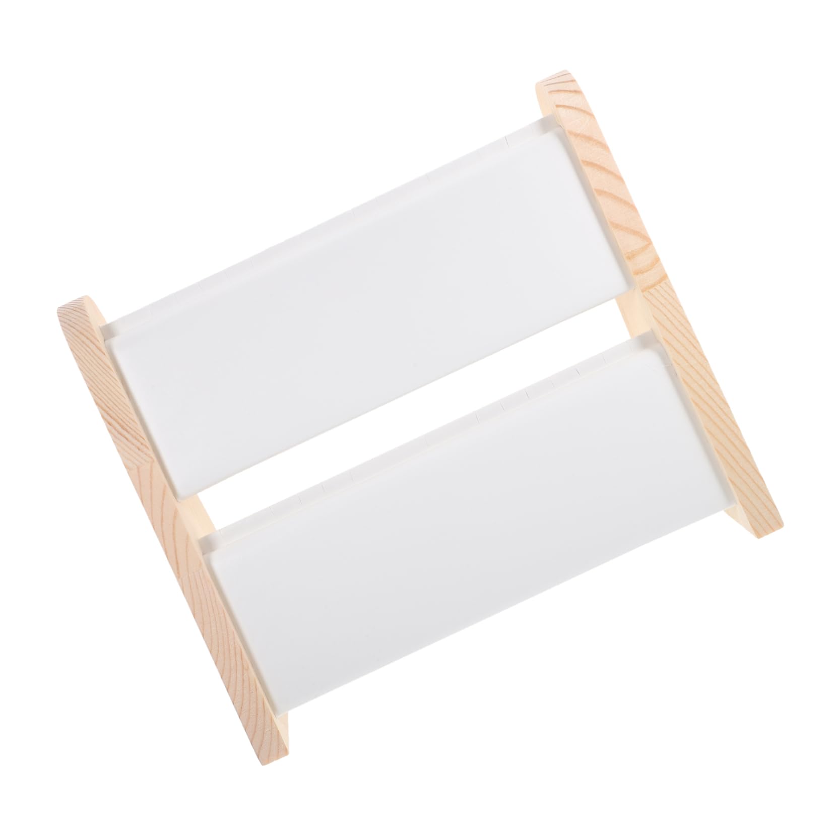 IMIKEYA Schmuckständer Für Doppelschichtiger Organizer Für Schmuck Fach Für Stilvolle Präsentation Und Aufbewahrung Stabiler Tisch Schmuck Display Für Zuhause Und Geschäfte