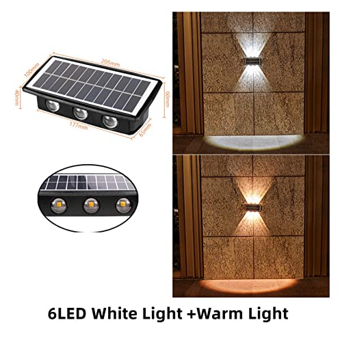 Applique solaire extérieure étanche éclairage haut et bas