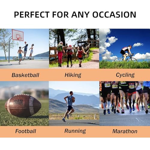 Proberos® 3 Pairs Professional Sport Socks for Men, Breathable Cricket Socks, Anti-slip Sole Design, Towel Cushioning Athletic Sports Socks For Basketball, Football, Running, Cycling, Workout 6