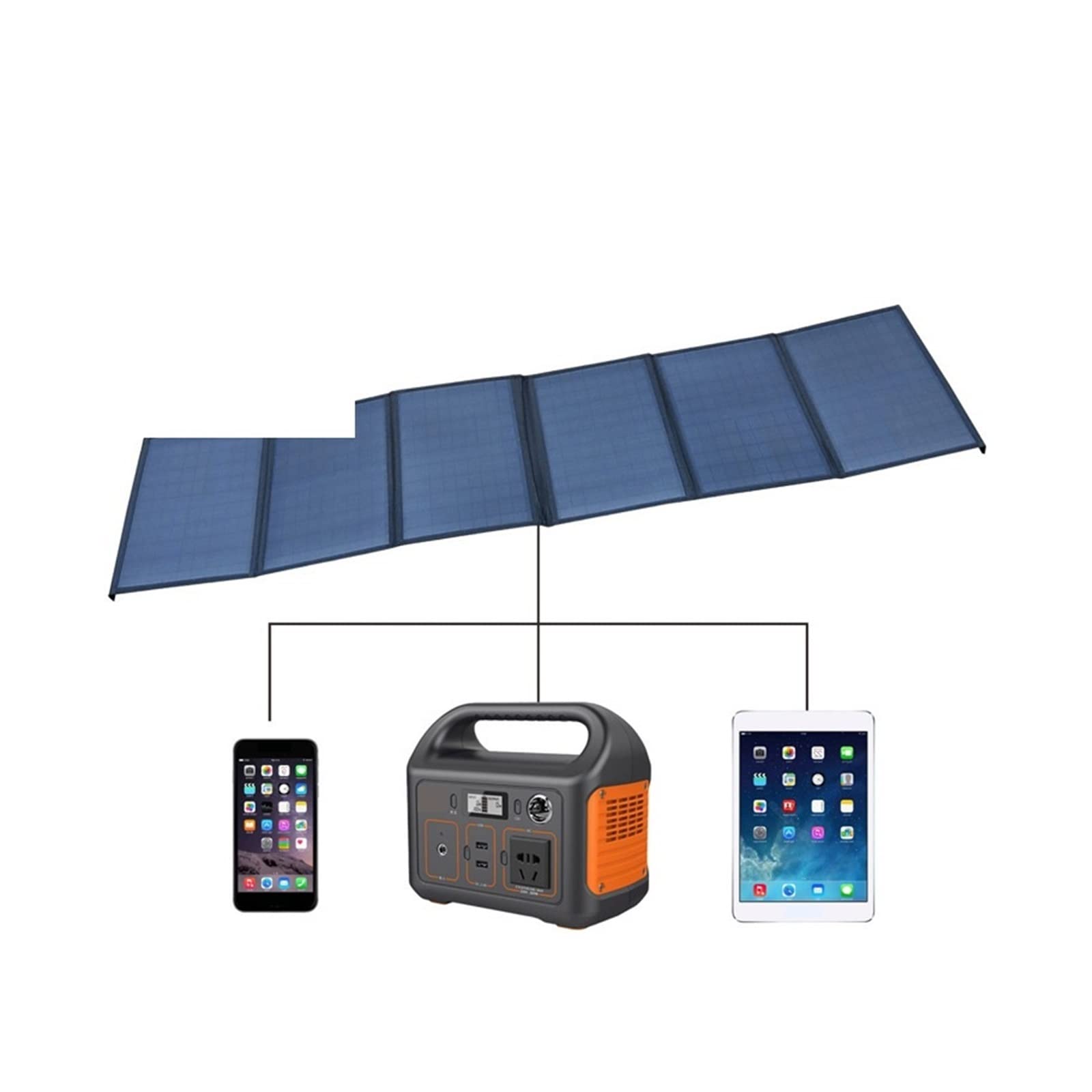Pannello Solare Pannello Solare Caricabatteria da Esterno for Laptop Drone Camera Pannello di Ricarica da 60 W Borsa Pieghevole Solare Portatile