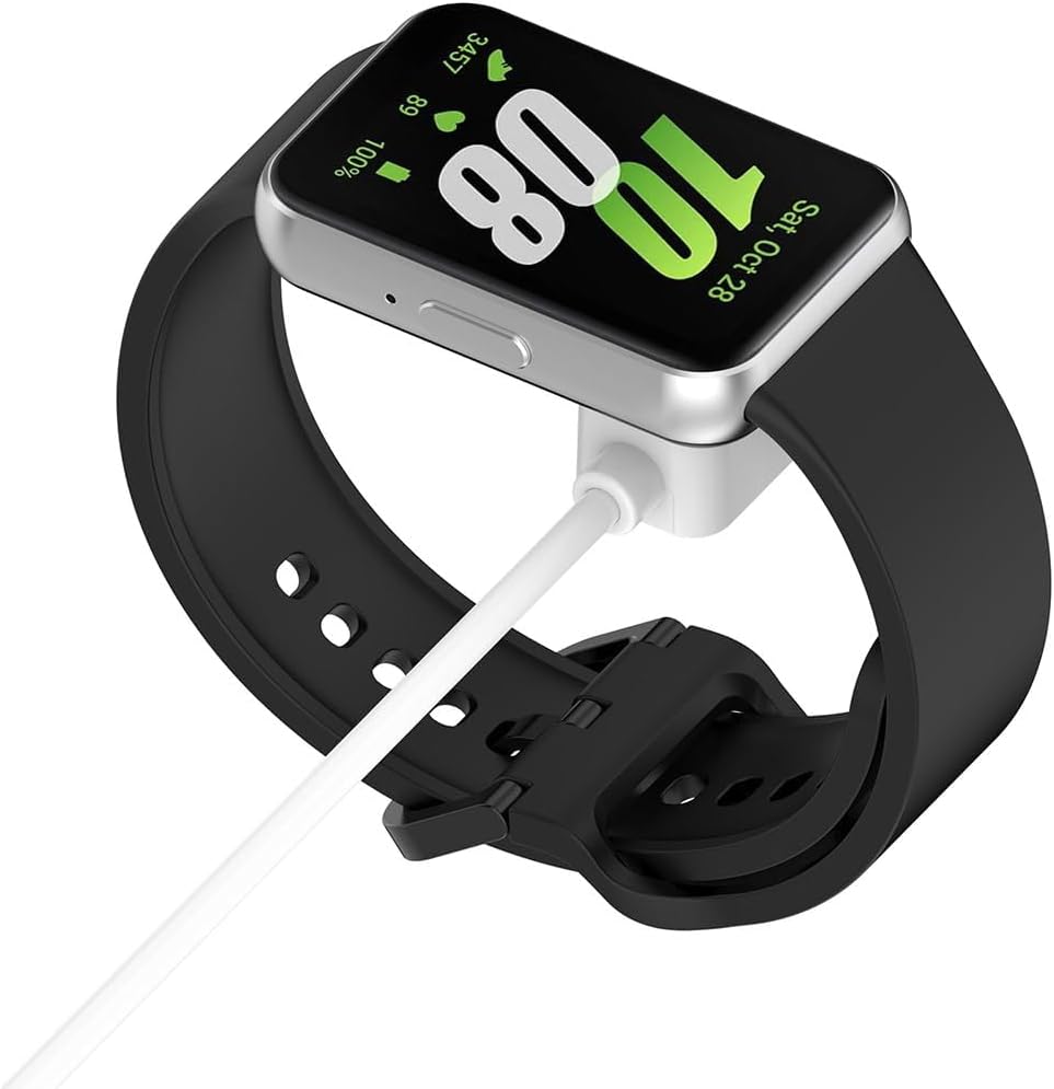 HAOZHI Cabo de Carregador Magnético Compatível para Samsung Galaxy Fit 3,Tipo C Cabo de Carregamento Sem Fio USB para Samsung Galaxy Fit3 (Tipo C-Branco)