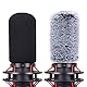 HyperX QuadCast Popschutz Satz - Schaumstoff & Fell-Windschutz, Professioneller Mikrofon Windschutz Schallschutz Kompatibel mit HyperX QuadCast S Mic von YOUSHARES