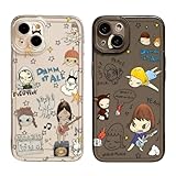 奈良美智 iPhone用ケース なら よしとも スマホケース 透明/透黑 携帯ケース アイフォンケース 奈良 美智 携帯電話ケース 携帯カバー アイフォン多機種対応 全面保護 耐衝撃 萌えグッズ (iphone 16,透黑-A)