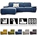 Produktbild CAVADORE Ecksofa Tabagos / Große Couch mit Longchair links / Sitztiefenverstellung / Kopfteilverstellung / Armteilfunktion / 283 x 85 x 187 / Blau