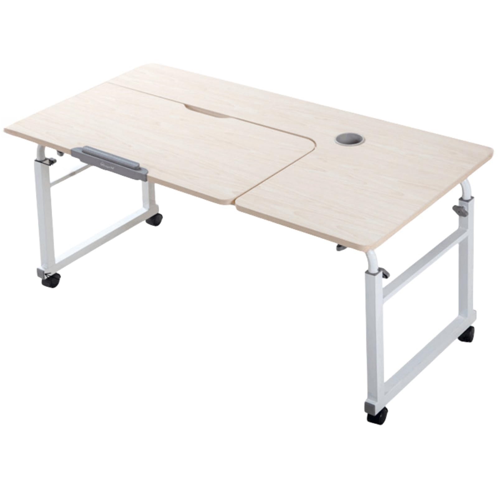 SXZenSpace Bed Desk Over The Table with Wheels Overbed Mobile Computer for Adjustable Height