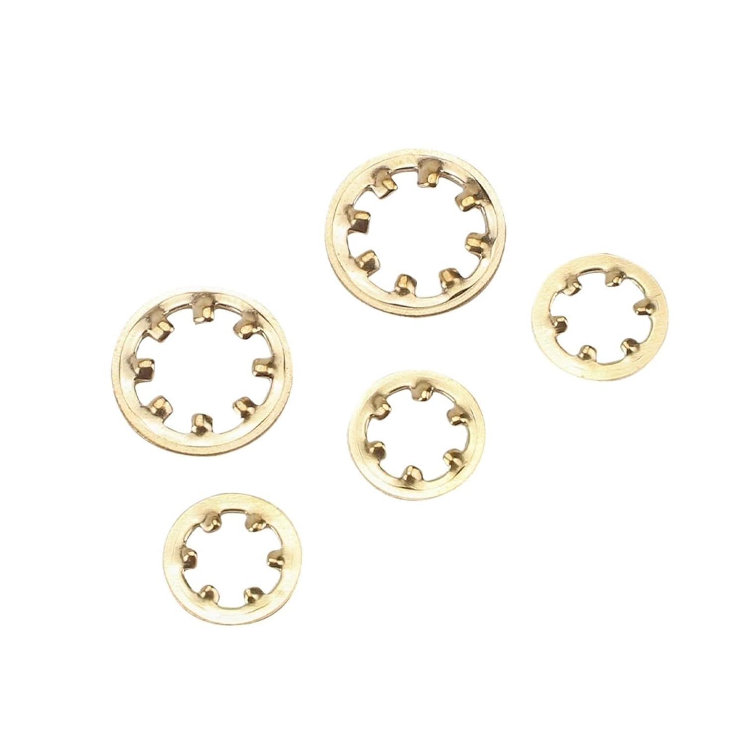 5000pcs Internal Tooth Star Lock Washers M3 M4 M5 M6 M8 M10 Brass Copper Internal Serrated Lock Washer Lock Gasket (Size )