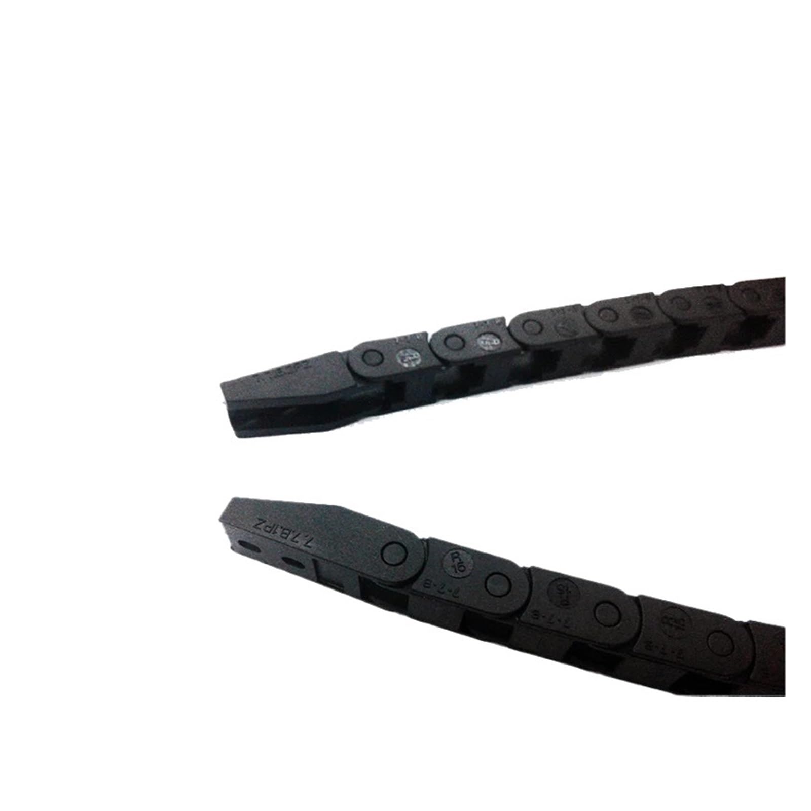 Łańcuch napędowy 1 metr, 7 x 7 mm, łańcuch holowniczy, nośnik drutu, ochrona kabla, zbiorniki, most, bez otwierania, ze złączami końcowymi, łańcuch zasilania (R28)