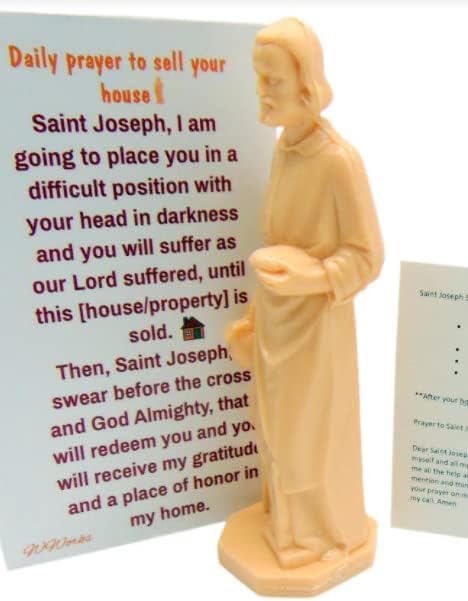Miniatura 7 de St Joseph Home Seller Kit con tarjeta magnética sagrada para nevera, imán de oración de novena diaria con estatua de San José e instrucciones