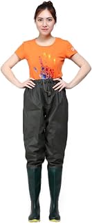 Oukerde Waist Wading Pants For Men And Women,Fishing Waders Waist High With Boots,100% Waterproof Waders Breathable Fly Fishing Hip Waders