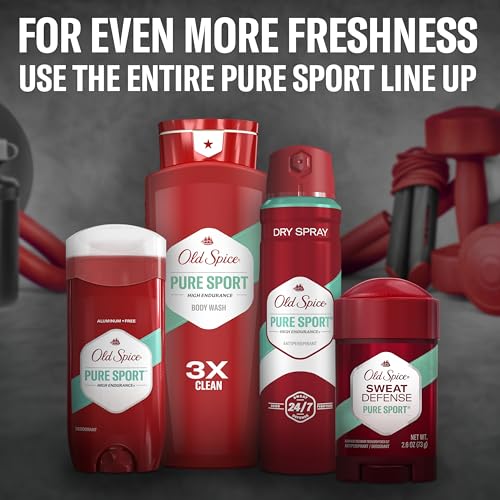 Old Spice Aluminum Free Deodorant for Men, High Endurance, 24/7 Lasting Freshness & Long Lasting Scent, 24/7 Advanced Sweat & Odor Protection, Pure Sport Scent, 2.25 oz - image 9