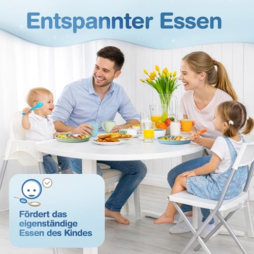 Mutkind® 3x Baby Teller mit Saugnapf - (Extra Starker Halt) Edelstahl Kinderteller - Spülmaschinengeeignet - Rutschfester Babyteller mit… – Ansicht 6