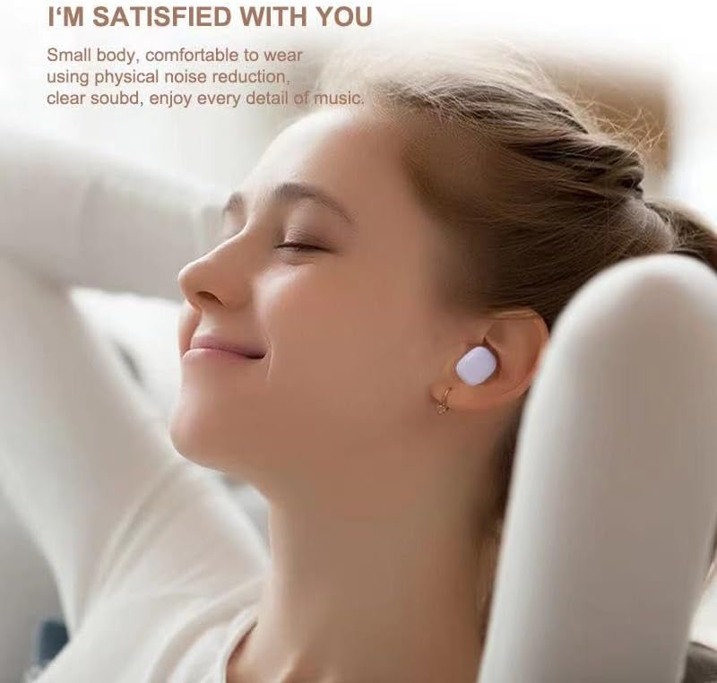 Kids Wireless Earbuds, Cute Color Ear Buds for Kids & Women, 2.5g Ultra-Light, Coin-Sized Charging Case, Bluetooth 5.4 Earphones for Workout &Outdoor, Laptop Pad Phones Compatible, Purple - Image 3