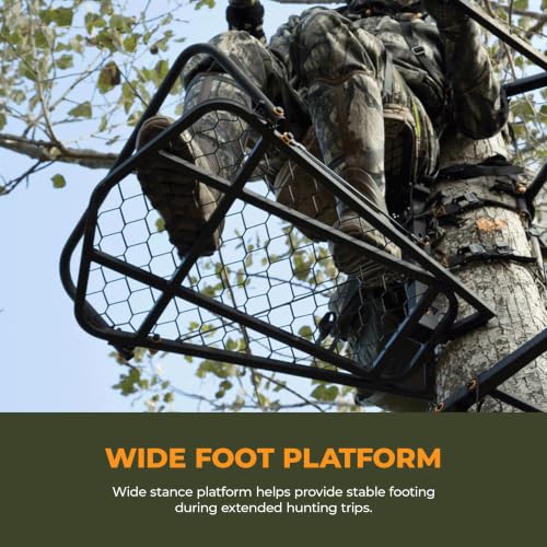 Image of Muddy The Boss XL Wide Stance Hang-On Tree Stand Platform & Hawk Helium Set