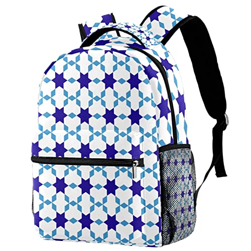 Sac à dos de voyage noir et blanc medium avec porte-bouteille