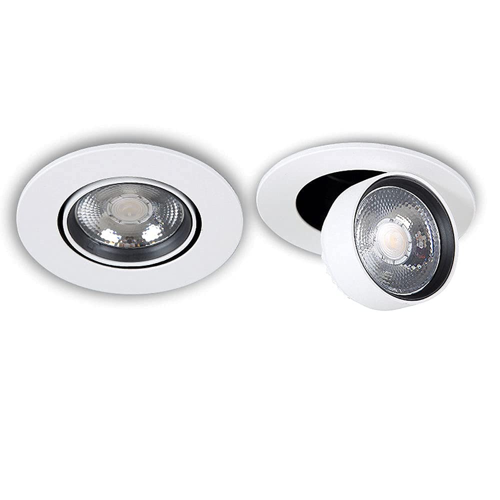 Spot de Lumière Réglable Éclairage Encastré Led Gimbal Plafond Salon Blanc Chaud