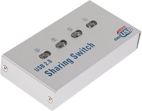 USB 2.0 Auto Share Switch KVM 4 Port Hub Adapter for PC Scanner Printer