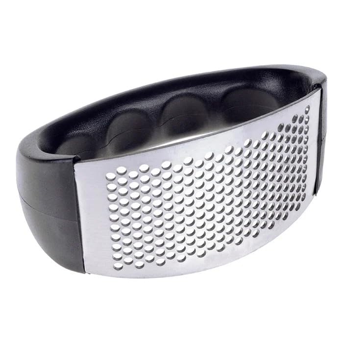 Amassador de Alho Inox 10cm com Cabo Anatômico e Fácil Limpeza