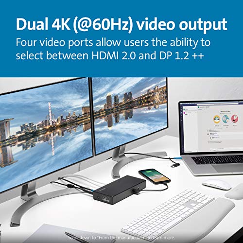 Kensington SD4780P USB-C Docking Station Dual 4K 100W Windows MacBook 2