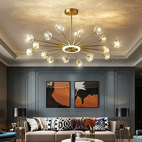 Plafón molecular G9 con 16 luces de cobre para iluminar salones modernos con calidez 7