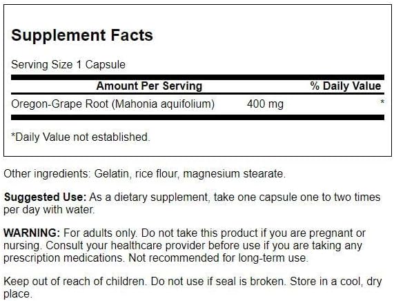 Full Spectrum Oregon-Grape Root 400 mg