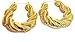 Hip Hop Large Puffy Twist Gold Basketball Wives Door Knocker Bamboo Hoop Earring