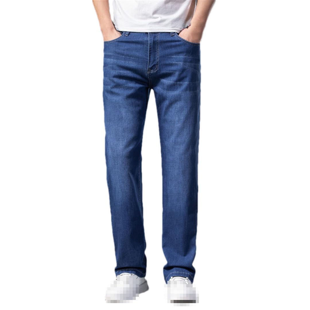 Pantalones Vaqueros Rectos Sueltos De Pierna Ancha para Hombre Pantalones Casuales De Talla Grande