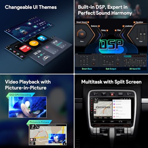Image of XTRONS Car Stereo for Porsche Cayenne with Optical Fiber Decoder, Android 13 Octa Core 4GB+64GB Car Radio, 9 Inch IPS Touch Screen GPS Navigation for Car Bluetooth Head Unit DSP Car Play Android Auto