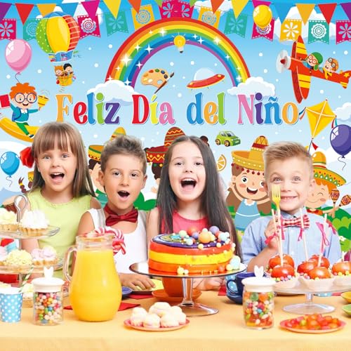Feliz Día del Niño Backdrop 240x180cm miniatura 4