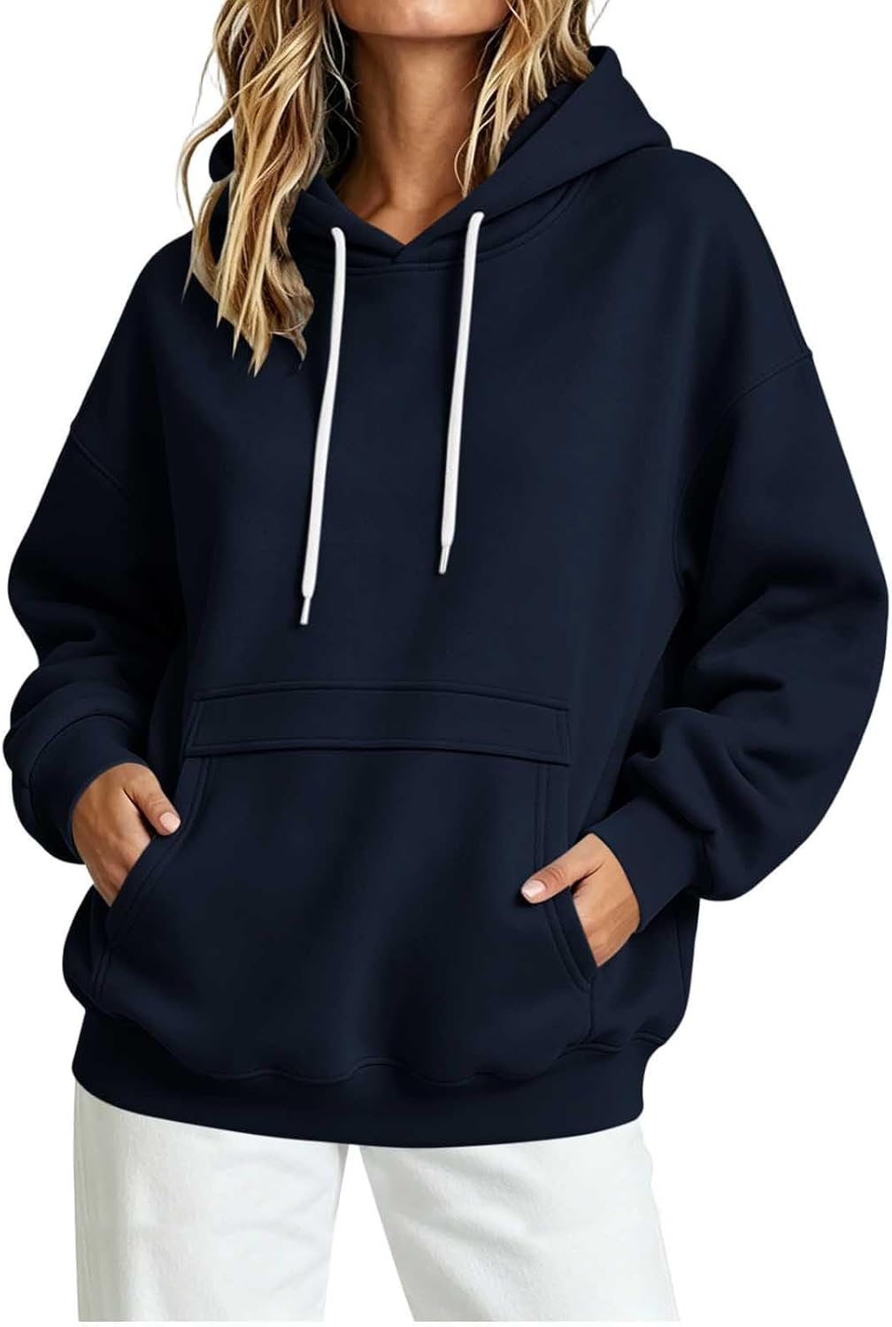Women Oversized Hooded Sweatshirt Drop Shoulder Sleeve Soft Comfy Hoodies Casual Lounge Fall Winter Pullover Tops