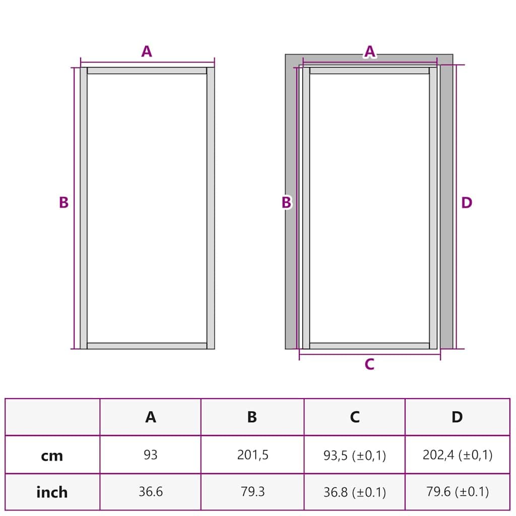 vidaXL Porta da Interno ESG Vetro e Alluminio 93x201,5 cm Nera