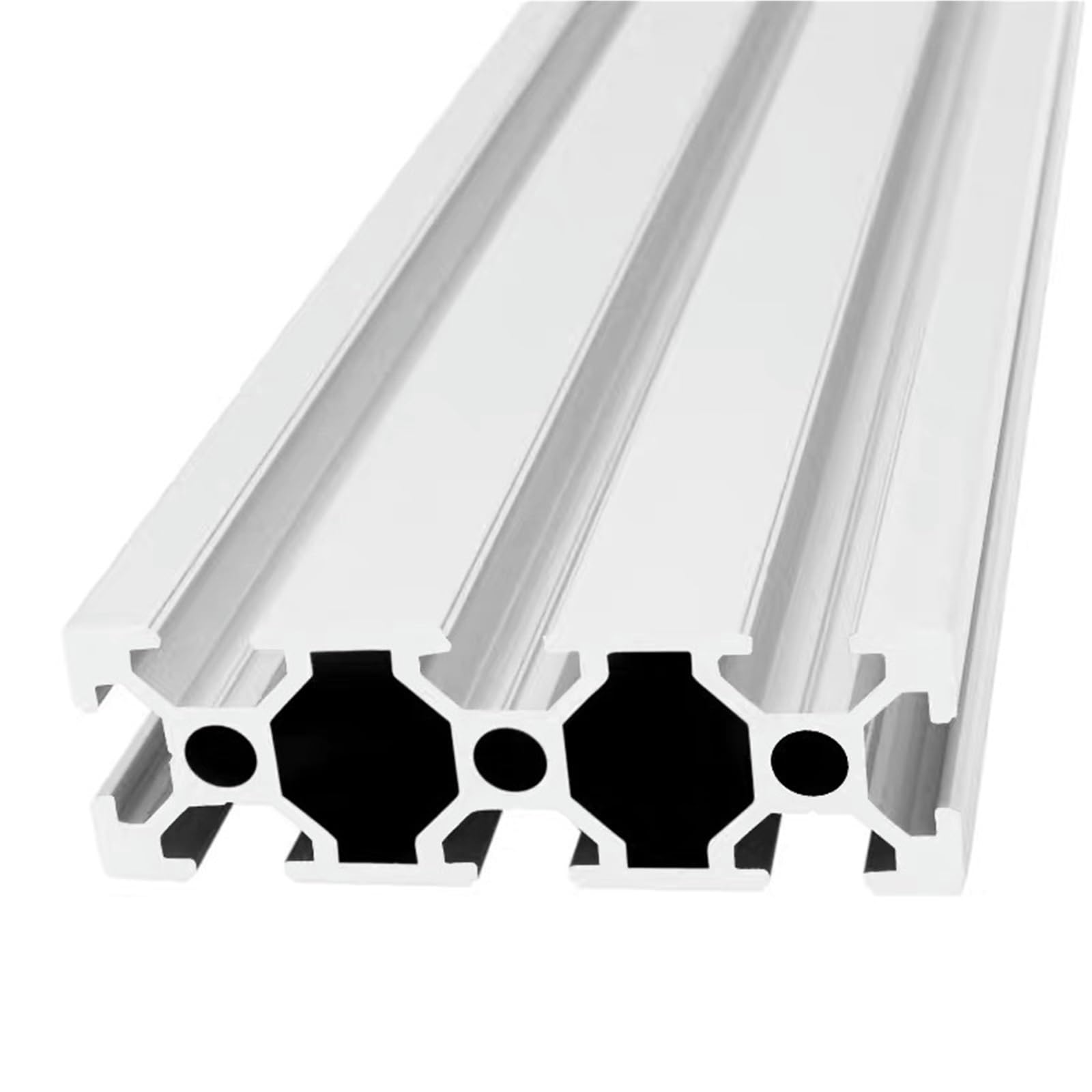GTPBAO Profilo in alluminio anodizzato argento 20x60mm, standard europeo, telaio estruso for attrezzature da officina, espositori e telai Binario estruso(200mm 7.87")