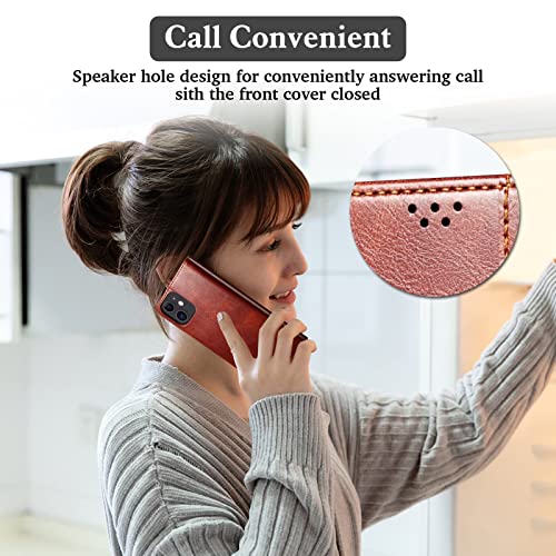 Sinianl Iphone 14 Plus Wallet Case, Pu Leather Flip Folio Case With Card Holders Magnetic Closure Folding Kickstand Case For Iphone 14 Plus 6.7" 2022 (Brown) #TOP5