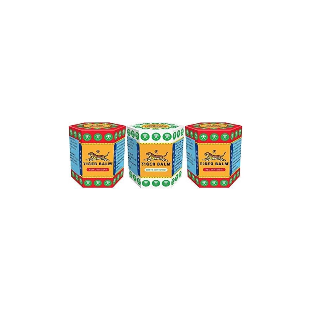 Pain Relief Ti-ger Balm (2XRed + 1White) 21ml Each