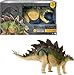Mattel Jurassic World Hammond Collection Action Figure, Lost World Jurassic Park Stegosaurus, Carnivore Large Dinosaur Toy, Posable Wired Tail, JCH08