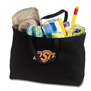 Broad Bay JUMBO Oklahoma State Tote Bag or Large Canvas OSU Cowboys Shopping Bag Extra Large For Pool Beach or Travel