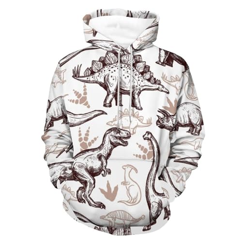 Hoodie dinosaure brun pour des soirées cocooning confortables