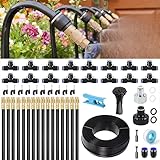 Seamaka Lawn & Garden Watering Equipment,360° Adjustable Drip Irrigation System,50 ft Garden Plant Watering...