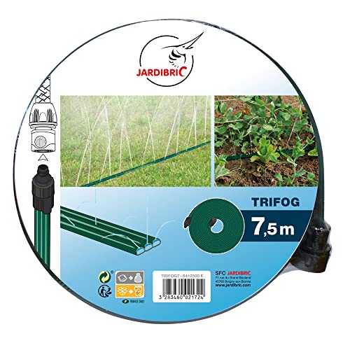 Jardibric - Arroseur Souple Microperforé Trifog 7,5m - Irrigation Uniforme et Efficace pour Vos Plantes et Massifs de Jardin