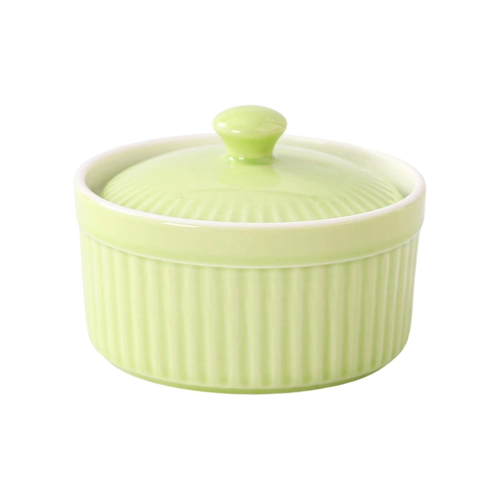 LUCKGONI Ceramic Covered Baking With Lid For Soup Eggs And Dessert Microwave And Oven Safe Kitchenwares