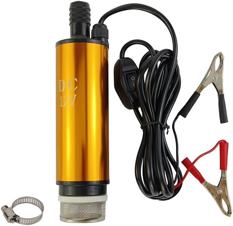 Bomba de agua DC 12V 80W Bomba de agua 8A Bomba de transferencia de líquido de transferencia de combustible diésel para diésel, aceite, combustible