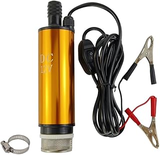 DC 12V 80W Water Pump 8A Water Oil Diesel Fuel Transfer Fluid Pump Transfer Pump for Diesel, Oil, Fuel & Water - 8A High Lift Utility Fluid Pump