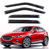 KPY Rain Guards Fit for 2016-2021 Mazda CX-3, Out-Channel Window Visors Vent Wind Deflectors 4PC, Car Accessories for 16-21 Mazda CX3