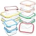 [10 Packs]Glass Food Storage Container with Lids,MCIRCO Airtight Glass Lunch Containers,Glass Meal Prep Container